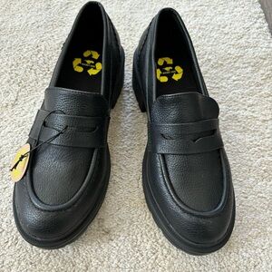 Rocket Dog Women's IMEA Loafer Platform Chunky Lug Sole Black, 7.5